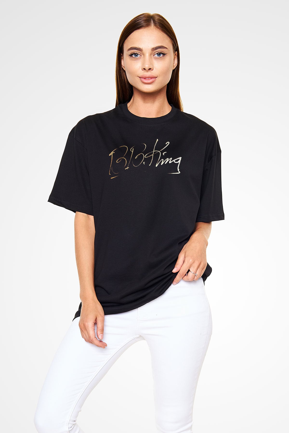 B.B. King Siyah Unisex Oversize Tişört T-Shirt