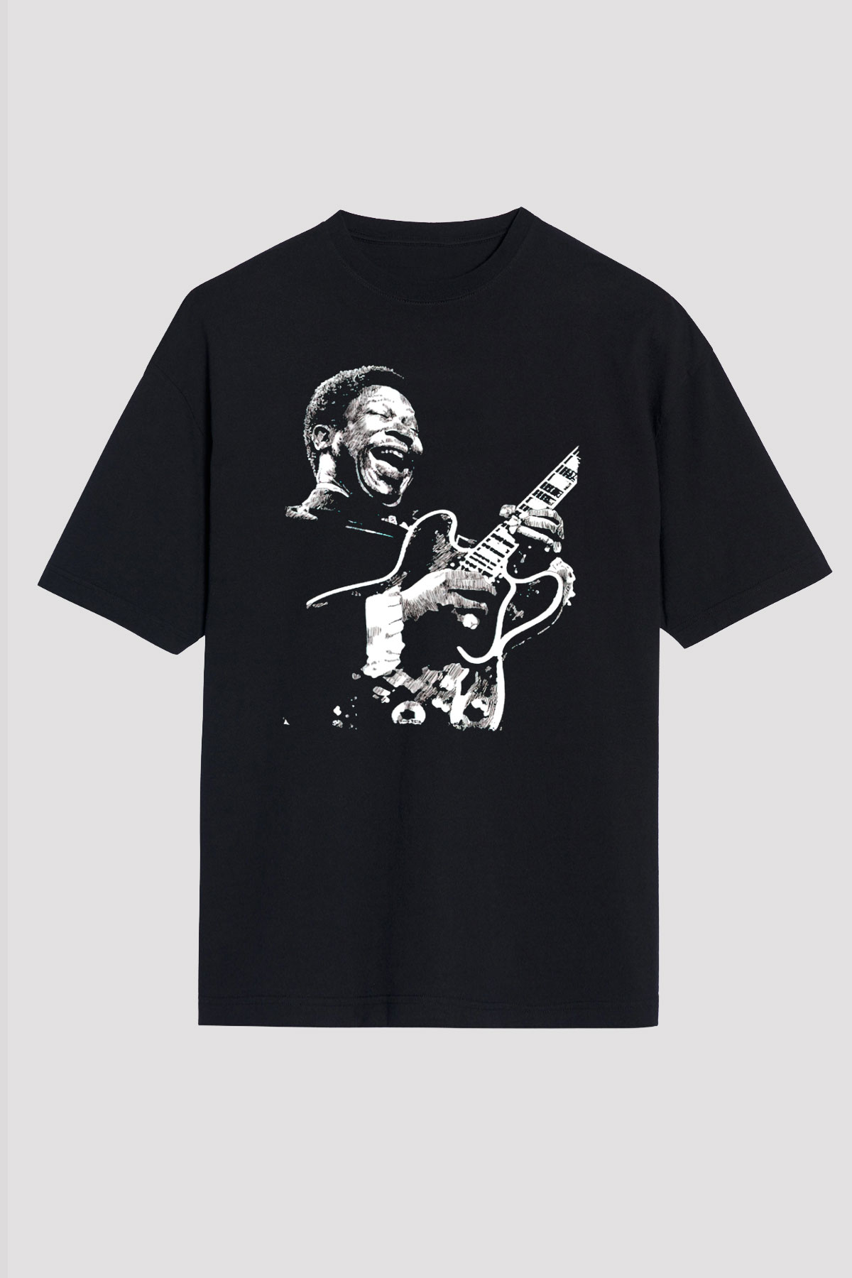 B.B. King Siyah Oversize Tişört Oversize T-shirt - TişörtFabrikası