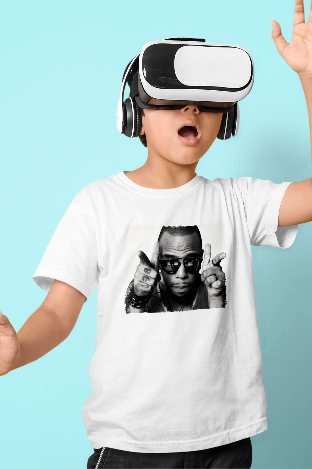 B.o.B Beyaz Unisex Çocuk Tişört