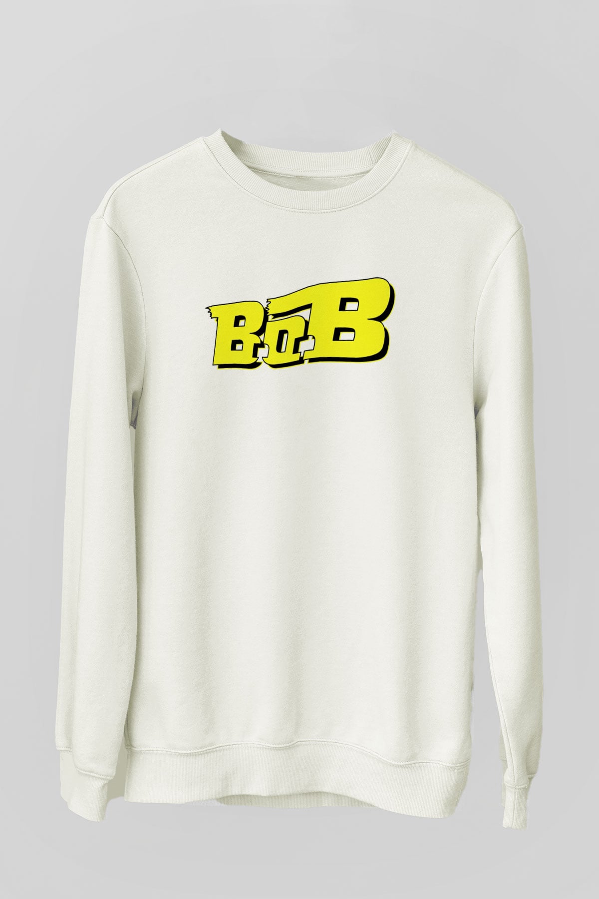B.o.B Beyaz Unisex Sweatshirt