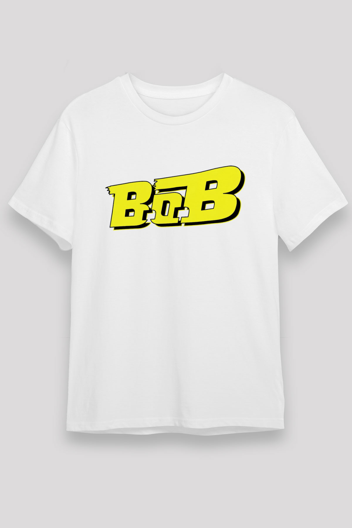 B.o.B Beyaz Unisex Tişört T-Shirt - TişörtFabrikası