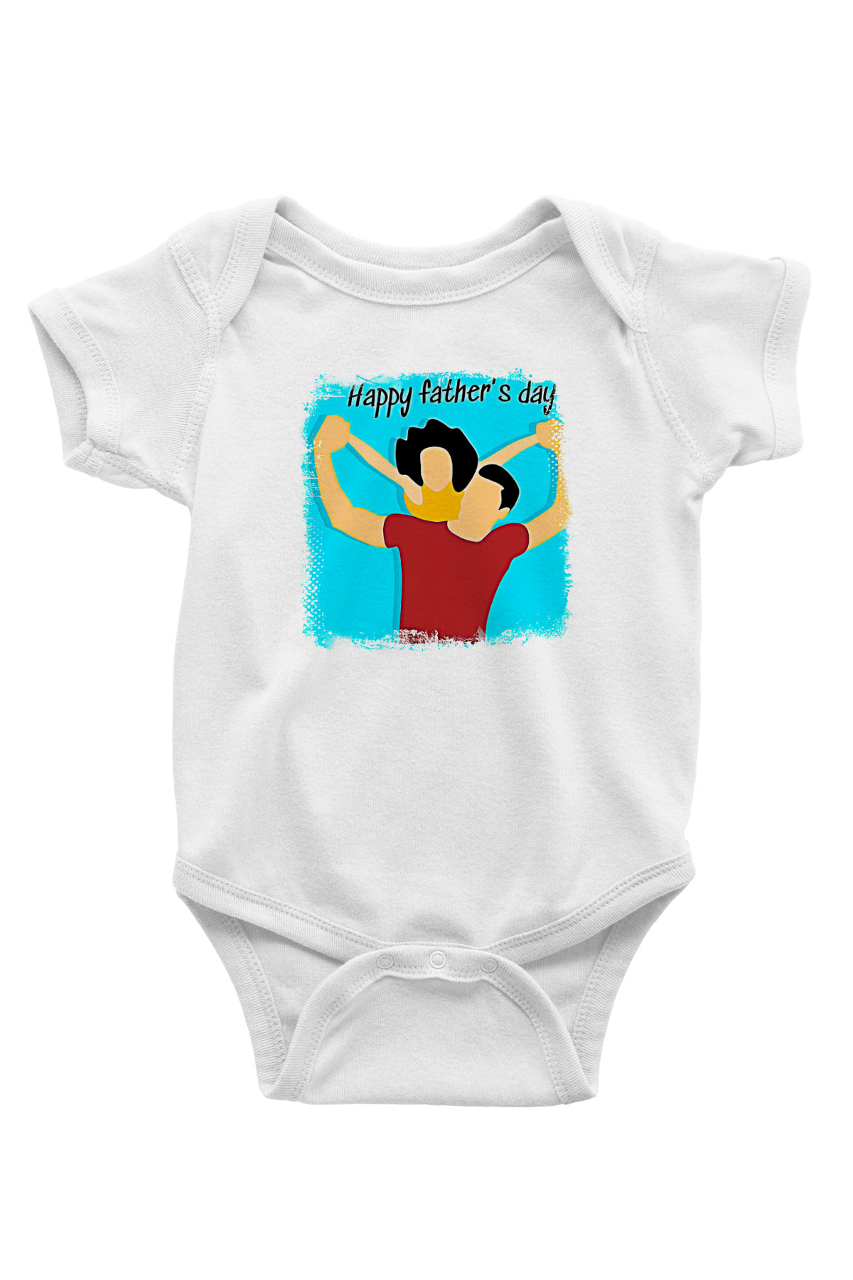 Babalar Günü Baskılı Beyaz Unisex Bebek Body - Zıbın