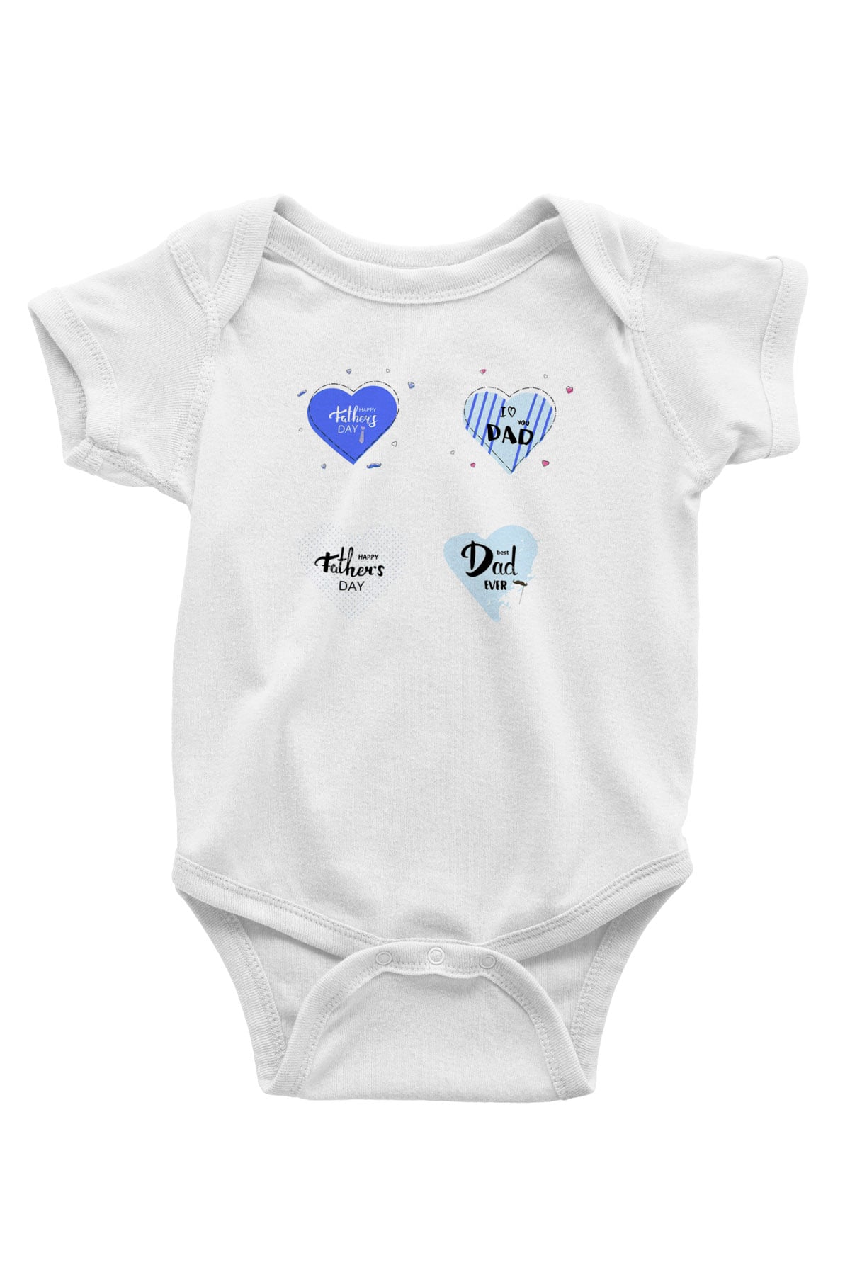 Babalar Günü Baskılı Beyaz Unisex Bebek Body - Zıbın