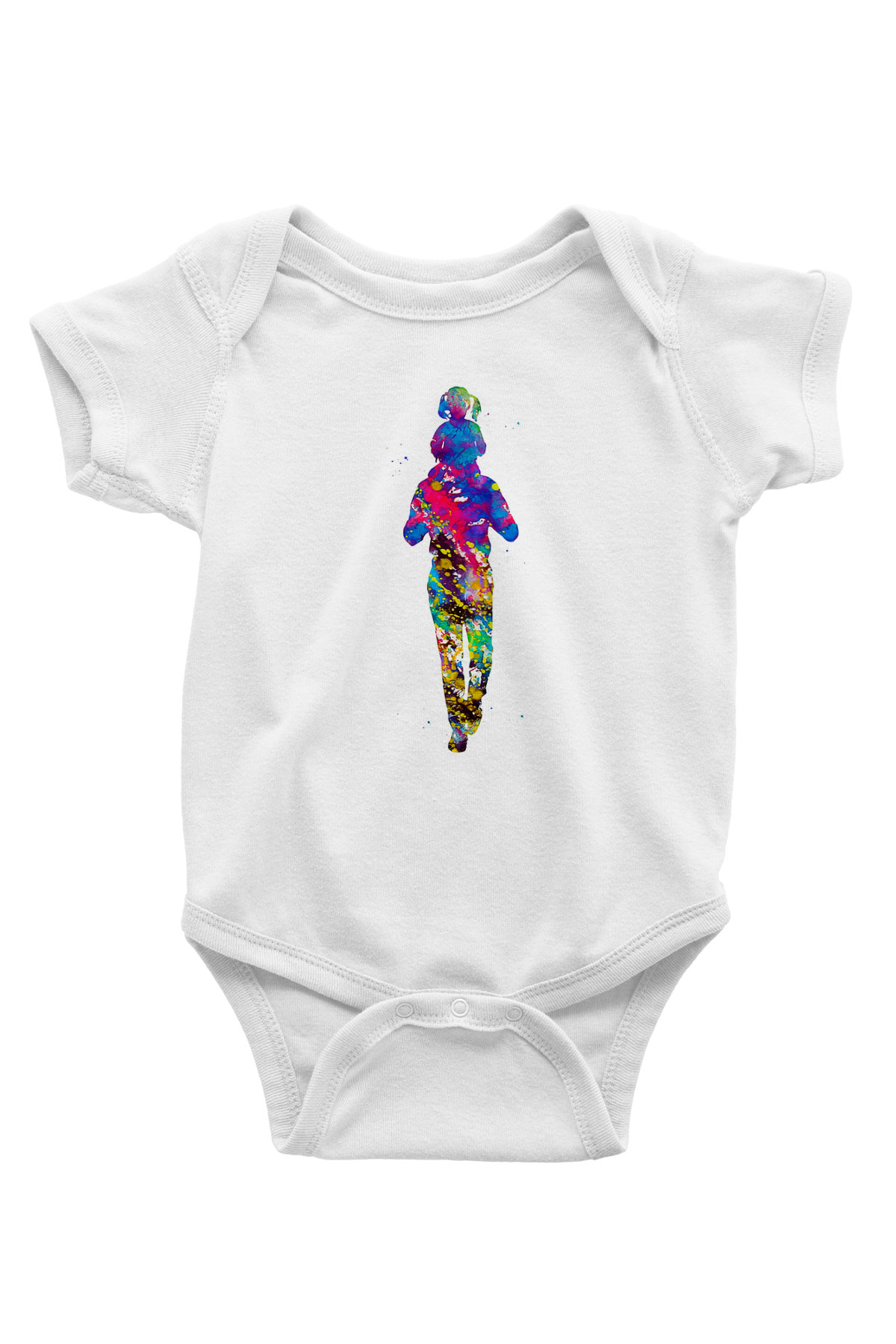 Babalar Günü Baskılı Beyaz Unisex Bebek Body - Zıbın