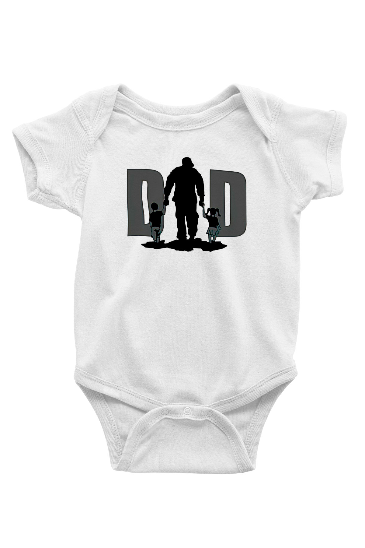 Babalar Günü Baskılı Beyaz Unisex Bebek Body - Zıbın