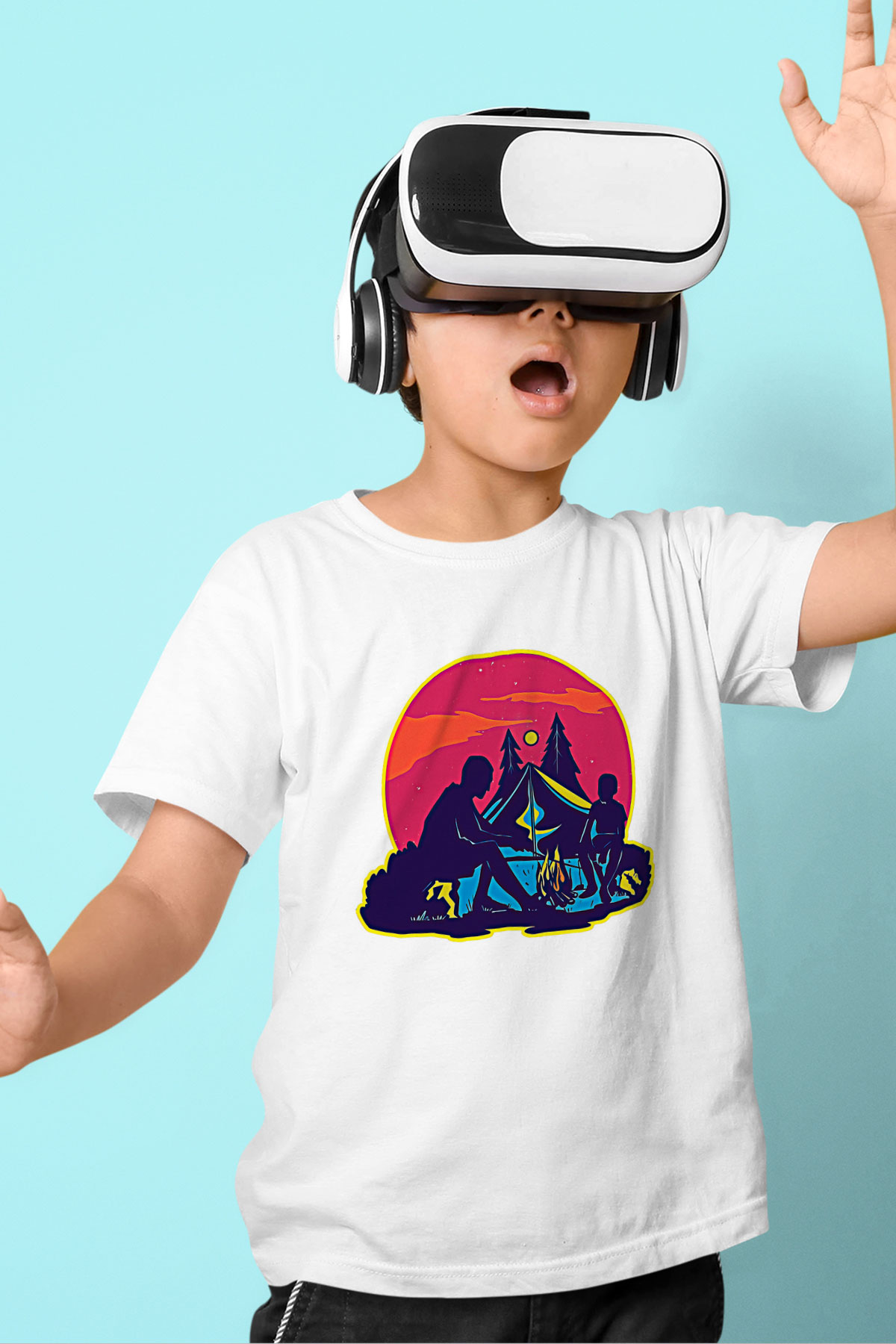 Babalar Günü Baskılı Beyaz Unisex Beyaz Çocuk Tişört - Tshirt