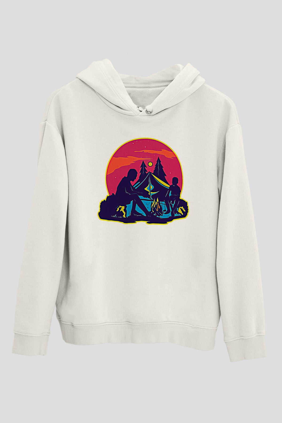 Babalar Günü Baskılı Beyaz Unisex Hoodie