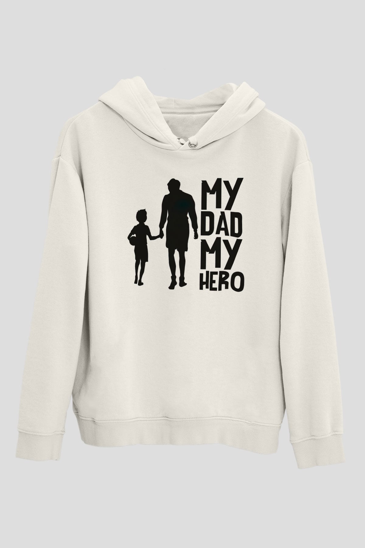 Babalar Günü Beyaz Unisex Hoodie