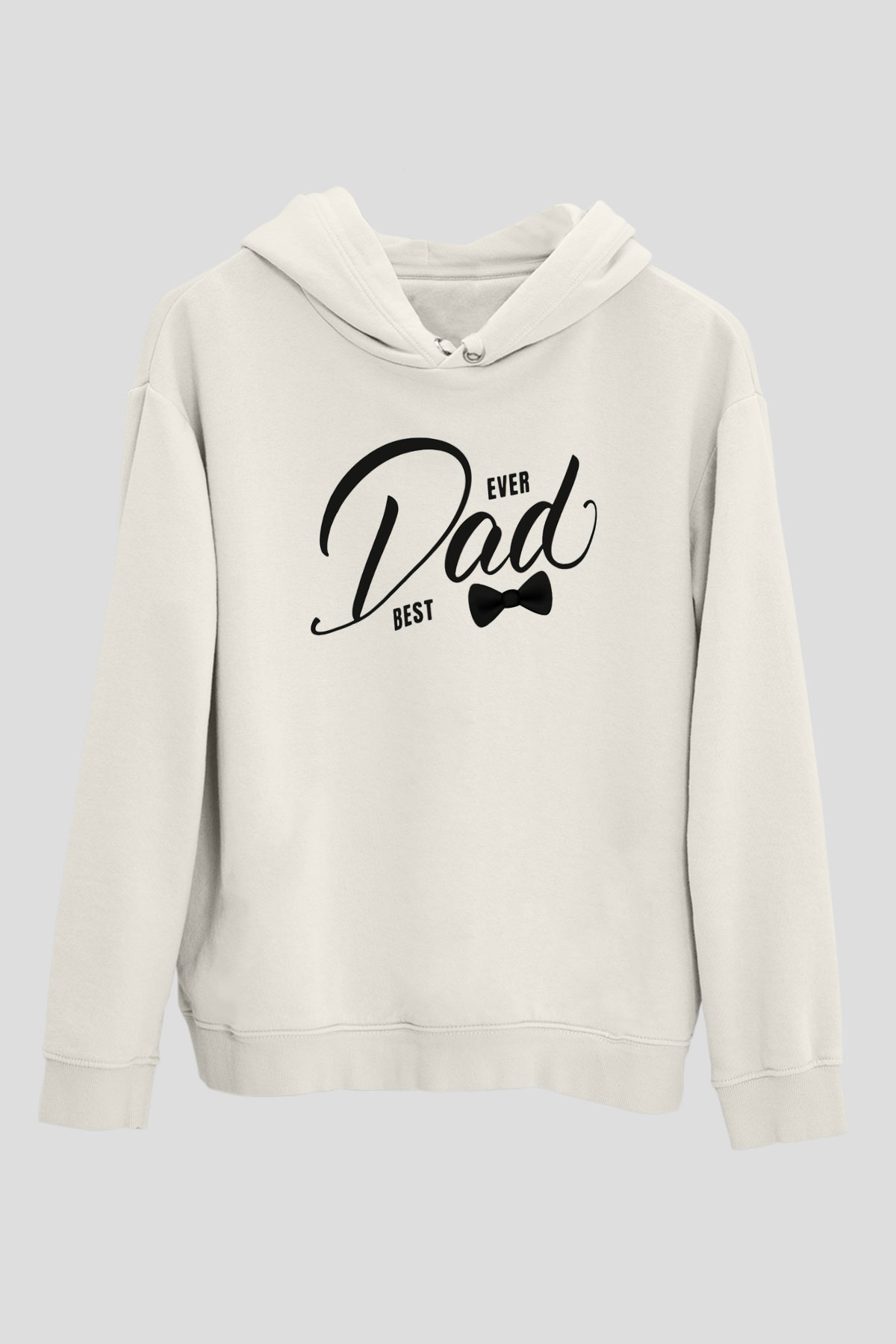 Babalar Günü Beyaz Unisex Kapşonlu Sweatshirt