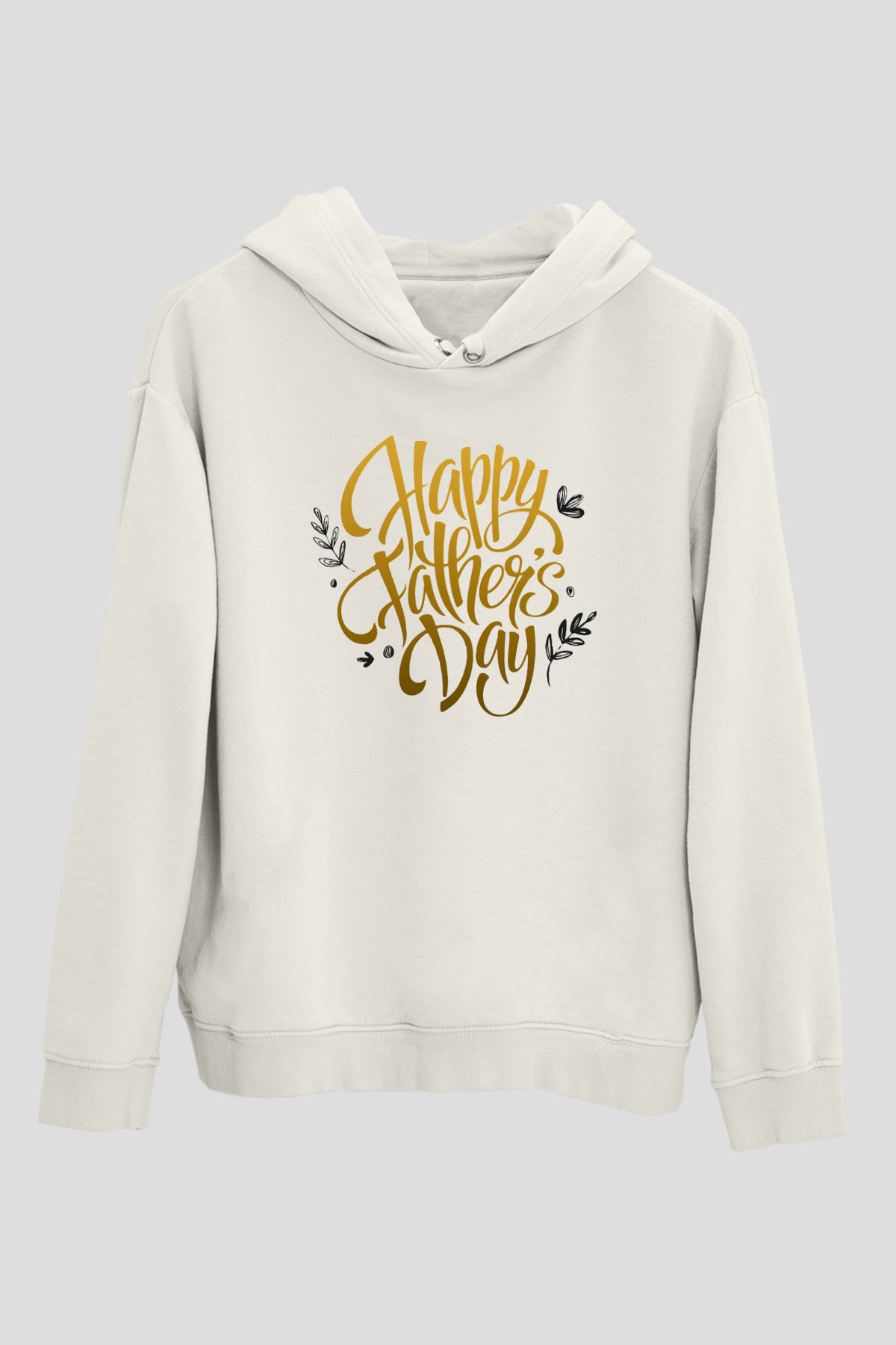 Babalar Günü Beyaz Unisex Kapşonlu Sweatshirt