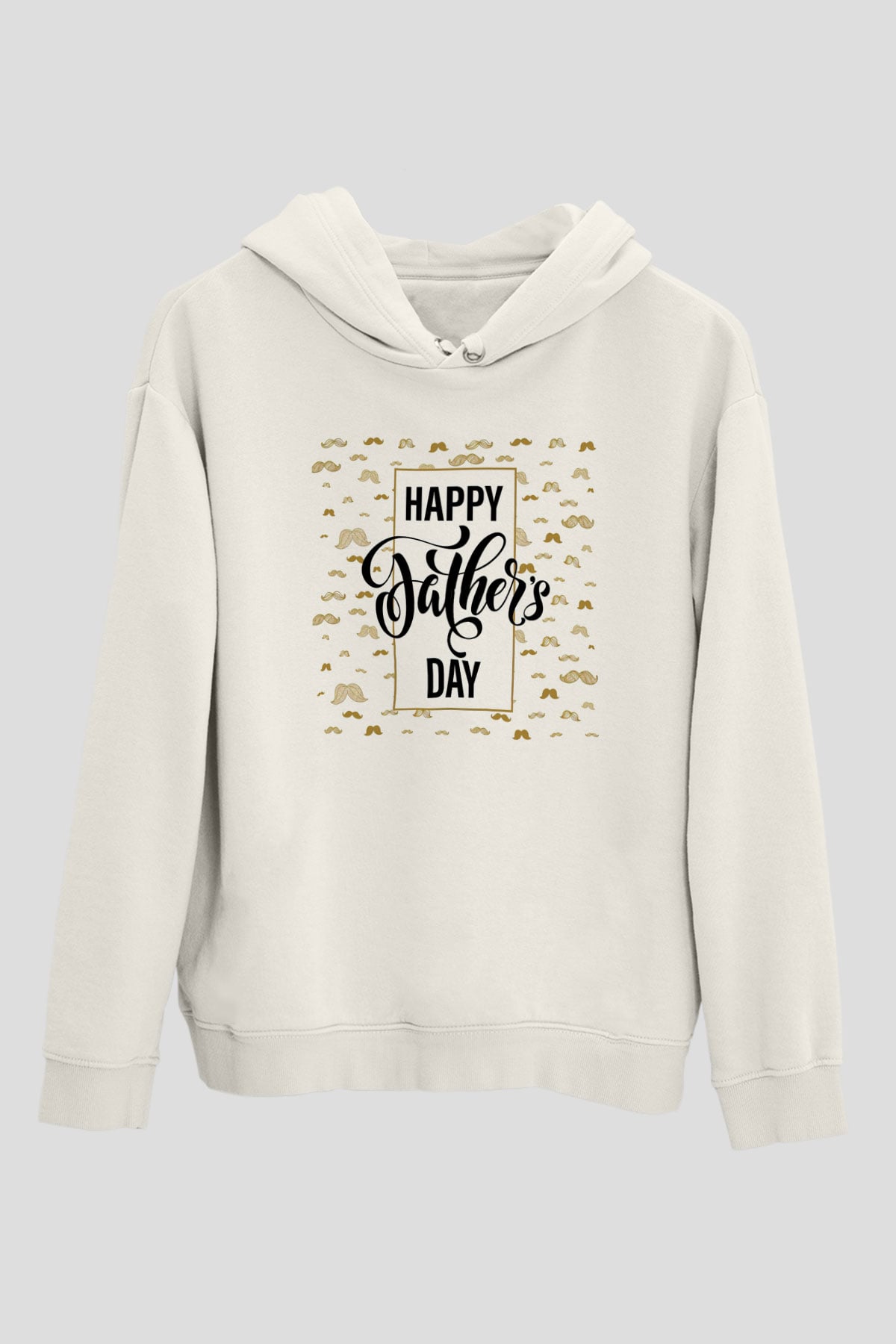 Babalar Günü Beyaz Unisex Kapşonlu Sweatshirt