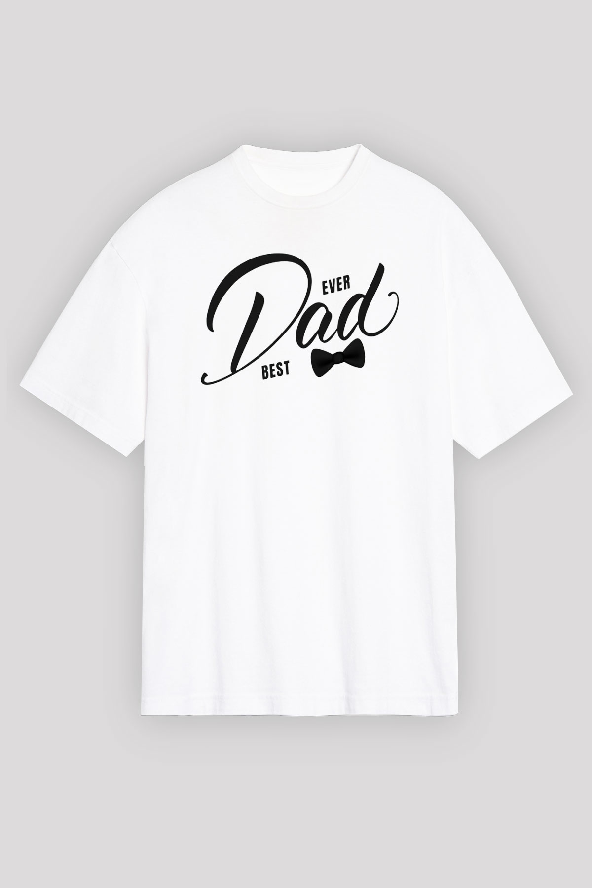 Babalar Günü Beyaz Unisex Oversize Tişört T-Shirt