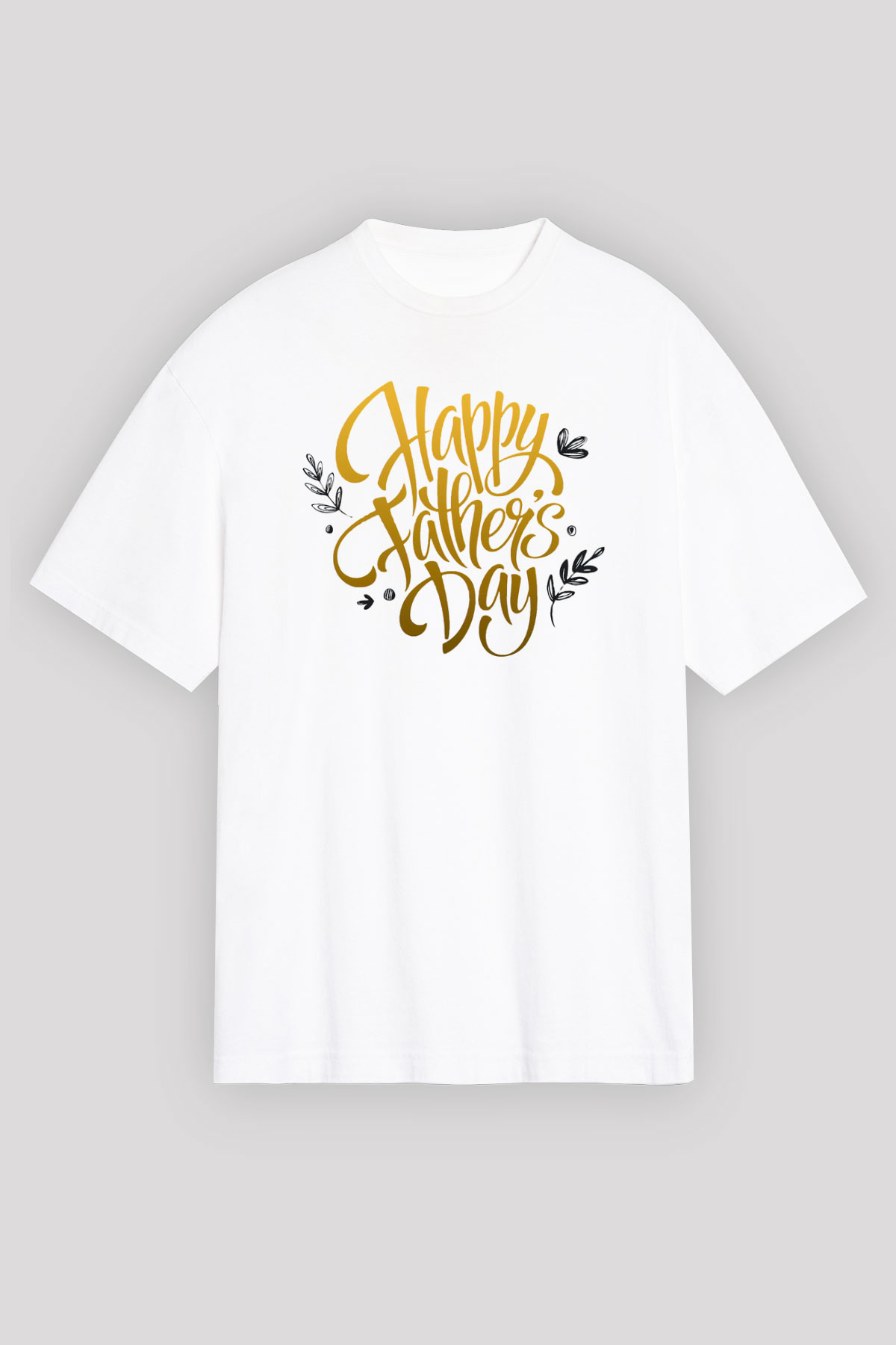 Babalar Günü Beyaz Unisex Oversize Tişört T-Shirt