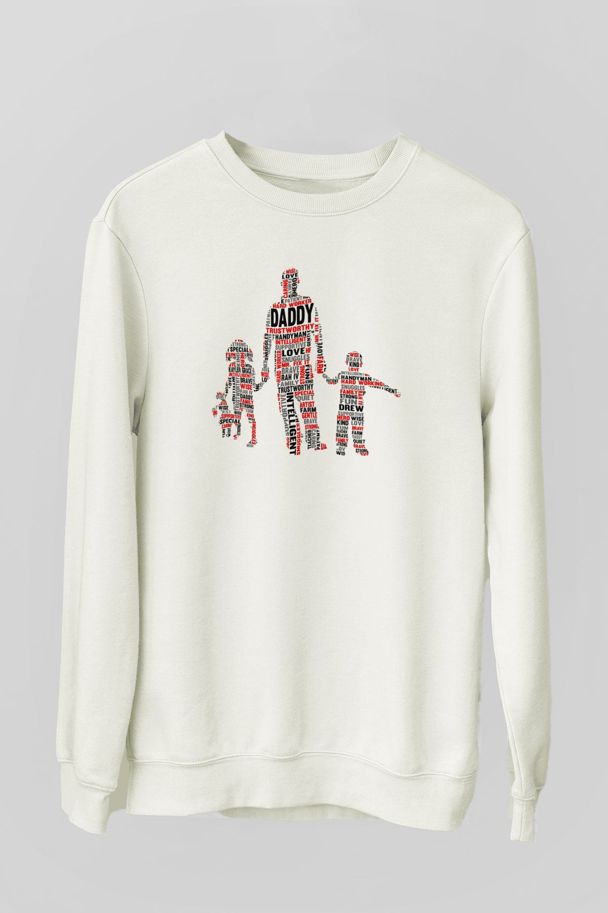 Babalar Günü Beyaz Unisex Sweatshirt
