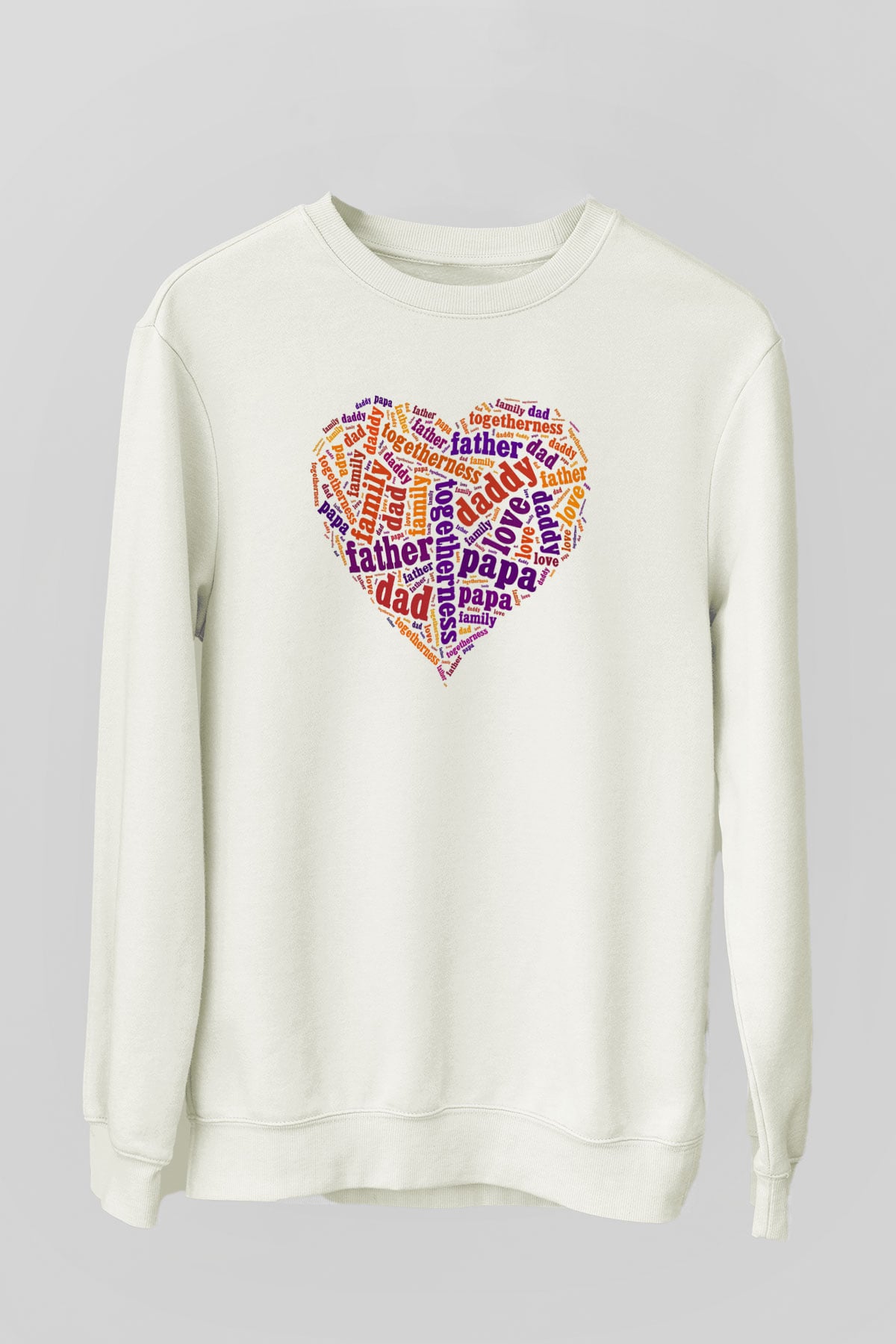Babalar Günü Beyaz Unisex Sweatshirt
