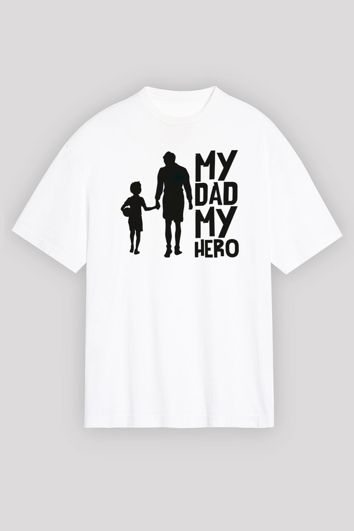 Babalar Günü Beyaz Oversize Tişört Oversize T-shirt - TişörtFabrikası