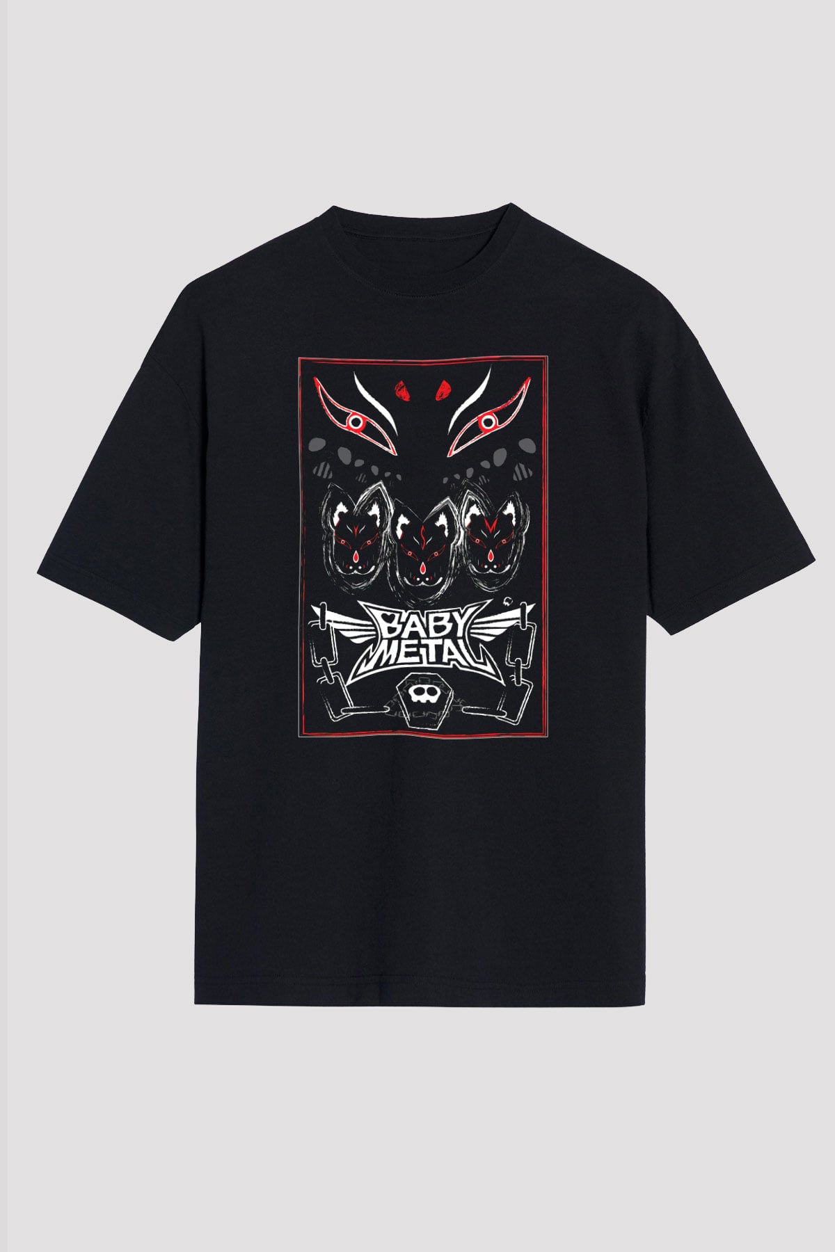 Babymetal Siyah Unisex Oversize Tişört T-Shirt