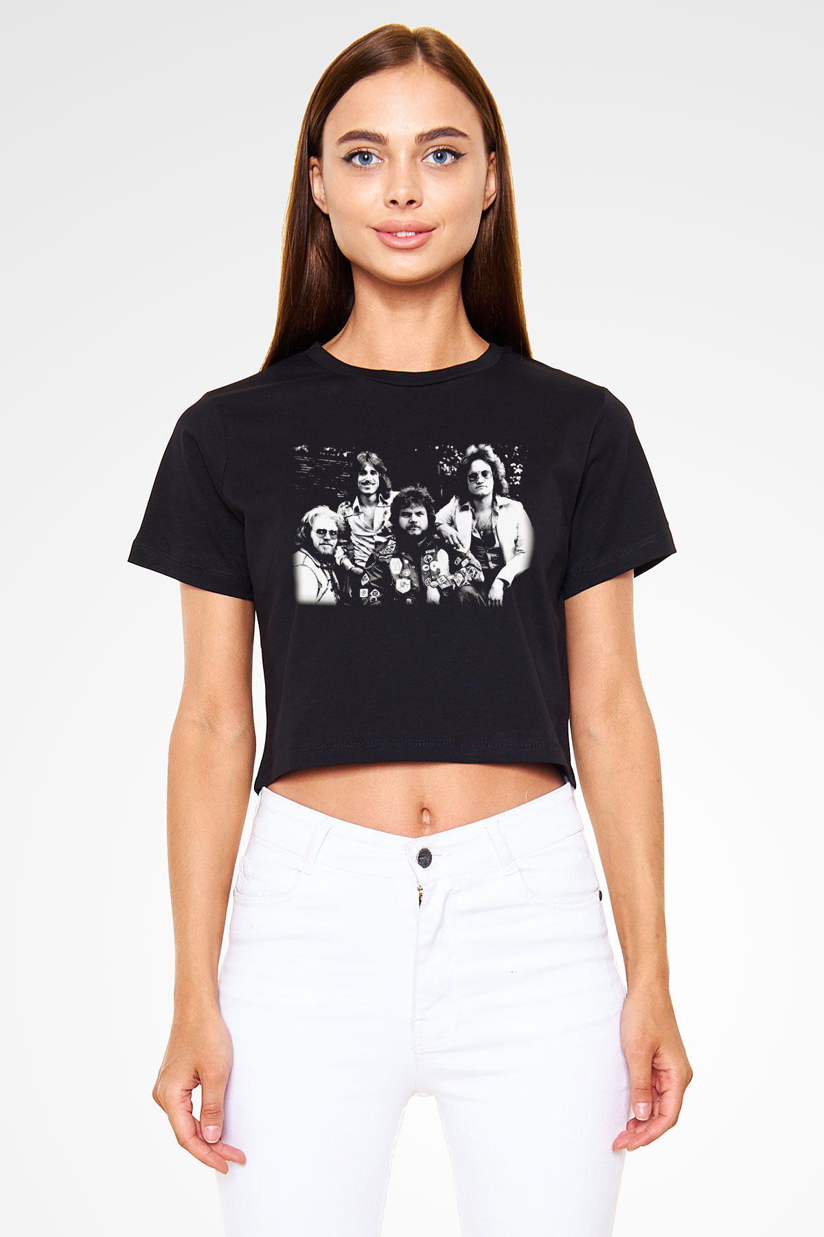 Bachman-Turner Overdrive Siyah Crop Top Tişört