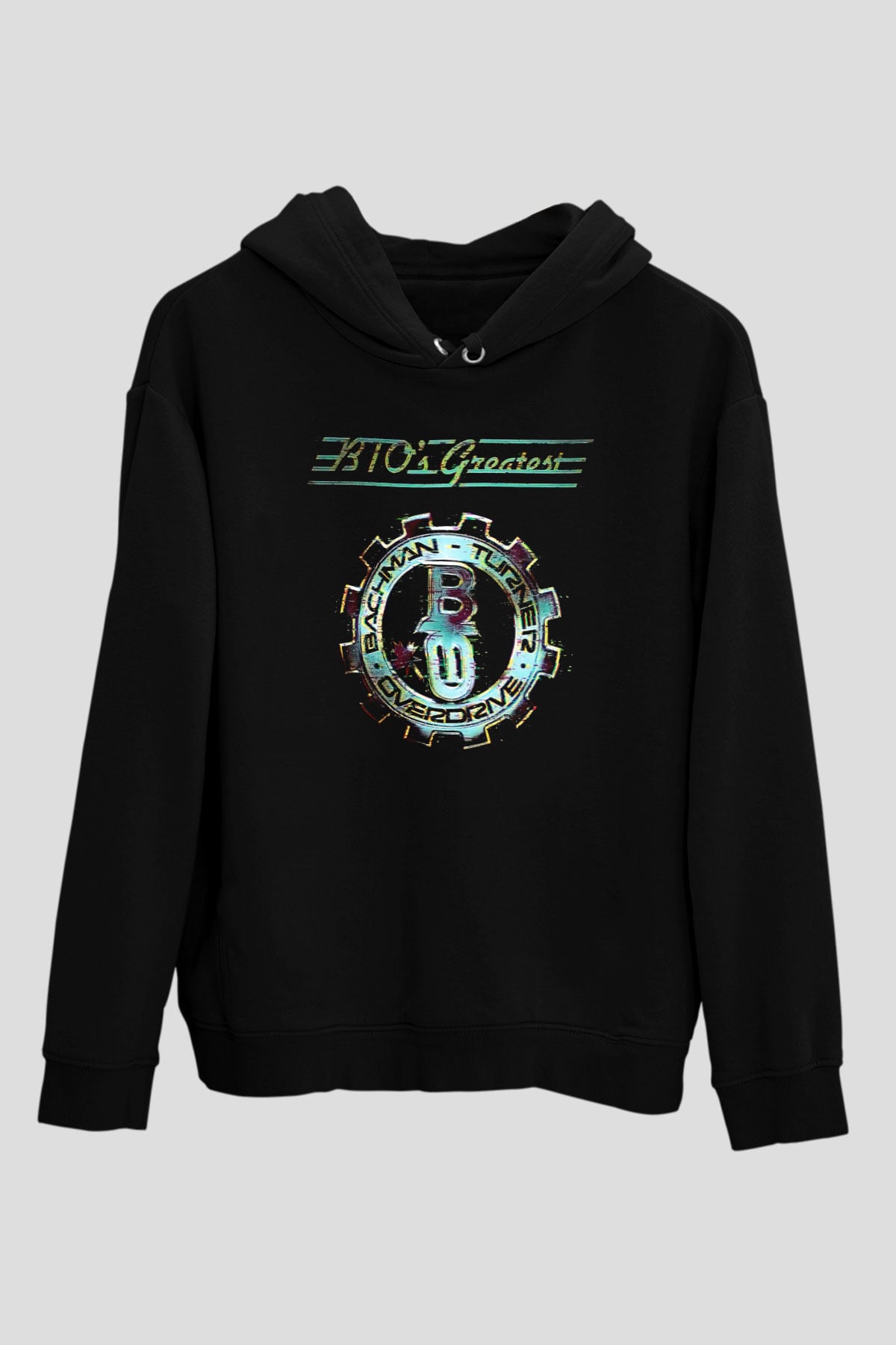 Bachman-Turner Overdrive Siyah Unisex Kapüşonlu Sweatshirt