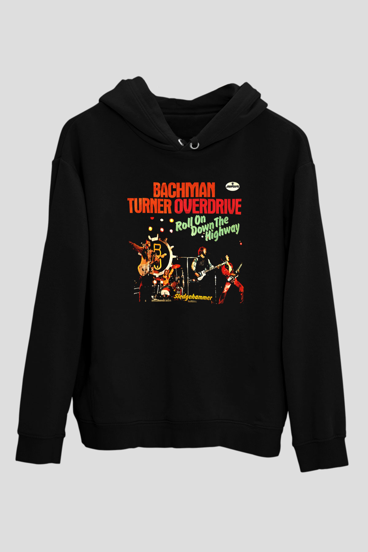 Bachman-Turner Overdrive Siyah Unisex Hoodie