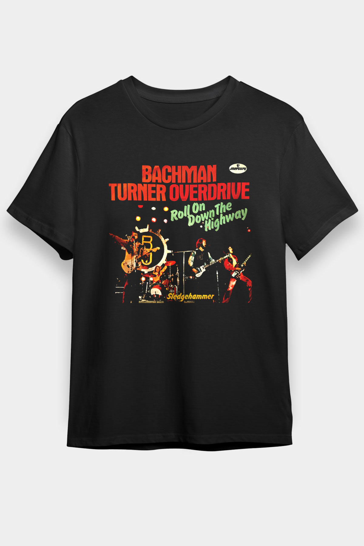 Bachman-Turner Overdrive Siyah Unisex Tişört T-Shirt - TişörtFabrikası