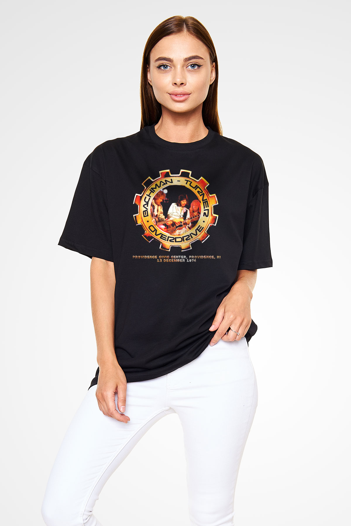 Bachman-Turner Overdrive Siyah Unisex Oversize Tişört T-Shirt