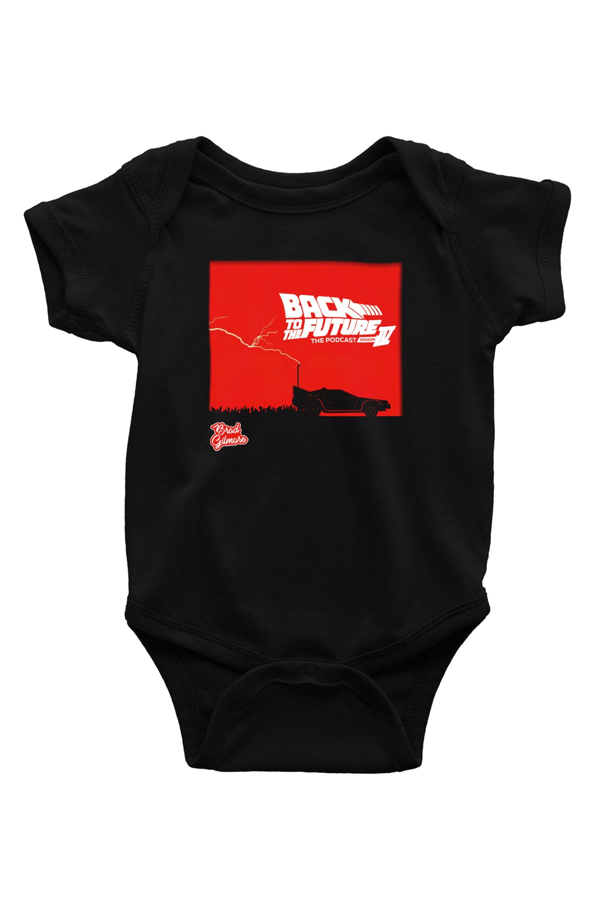 Back to the future Geleceğe Dönüş Baskılı Siyah Bebek Body - Zıbın