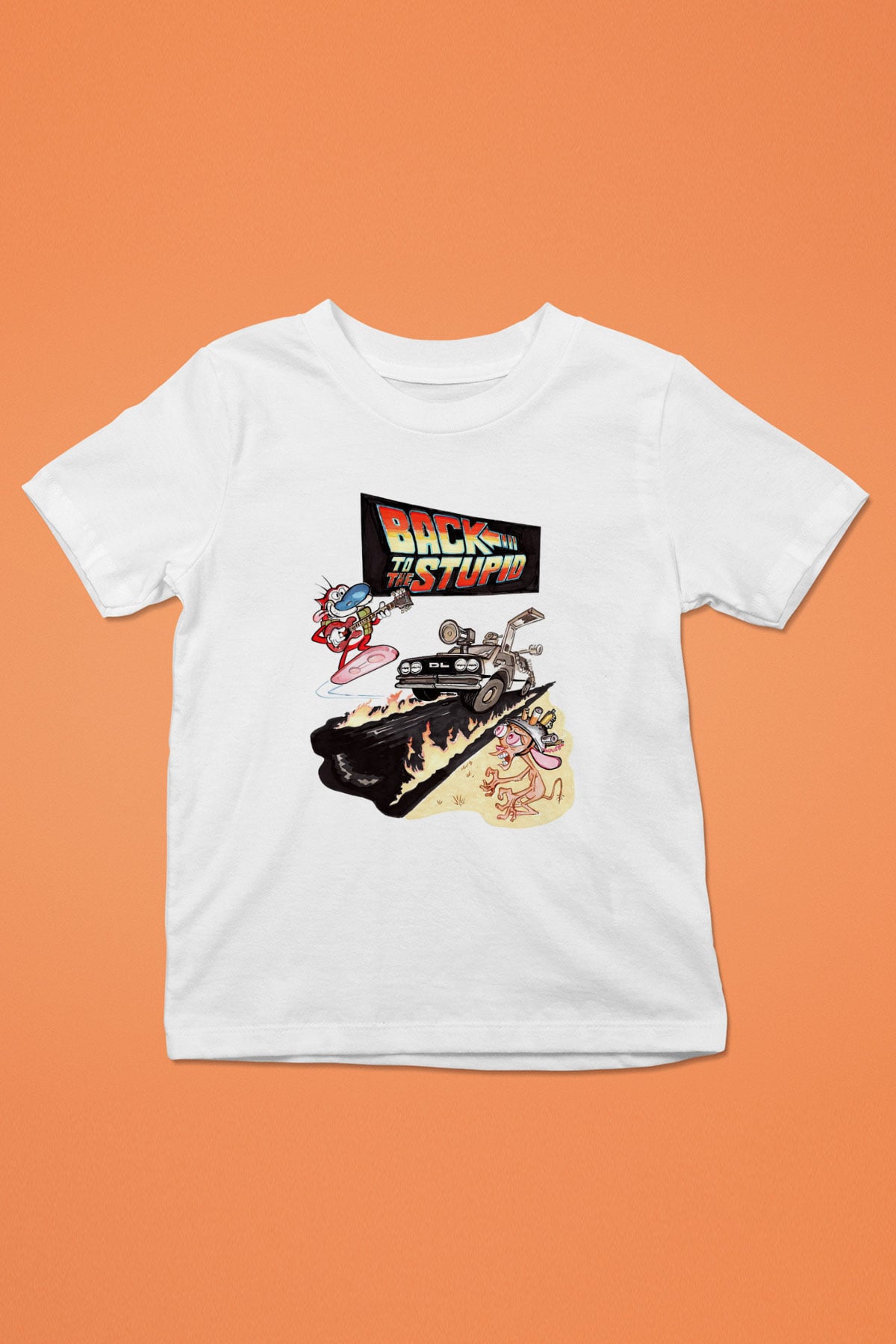 Back to the future Geleceğe Dönüş Baskılı Beyaz Unisex Çocuk Tişört