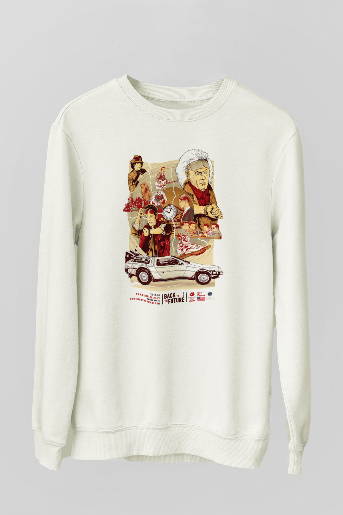 Back to the future Geleceğe Dönüş Beyaz Unisex Sweatshirt