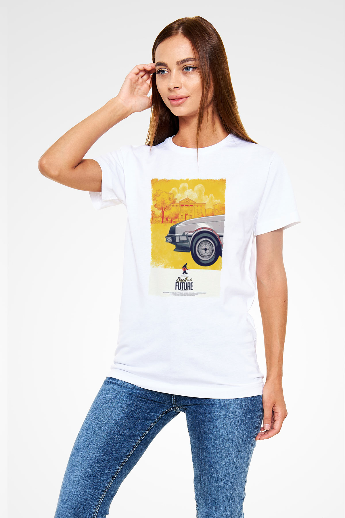 Back to the Future Geleceğe Dönüş Beyaz Unisex Tişört T-Shirt