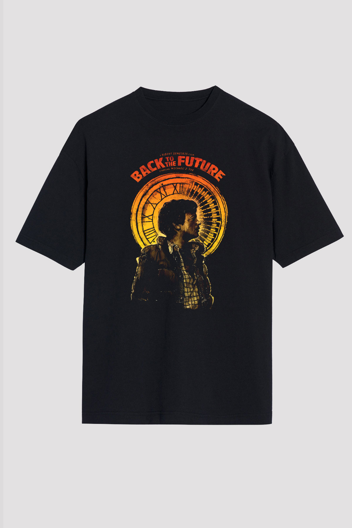 Back to the future Geleceğe Dönüş Siyah Unisex Oversize Tişört