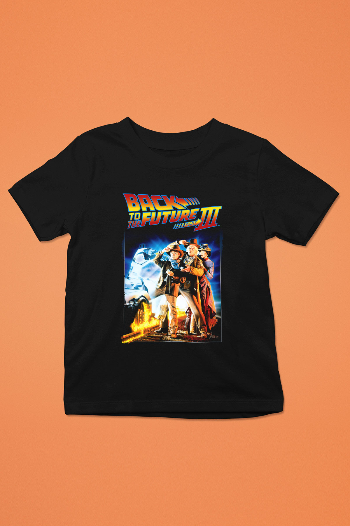 Back to the Future Geleceğe Dönüş Siyah Unisex Çocuk Tişört