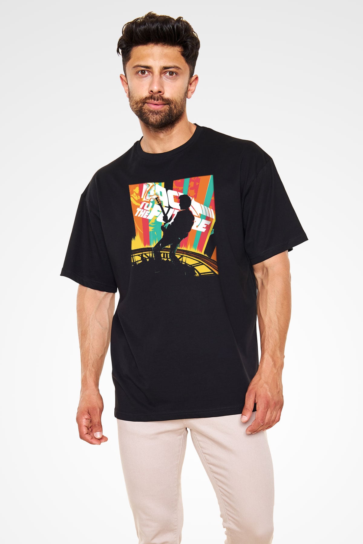 Back to the future Geleceğe Dönüş Siyah Unisex Oversize Tişört