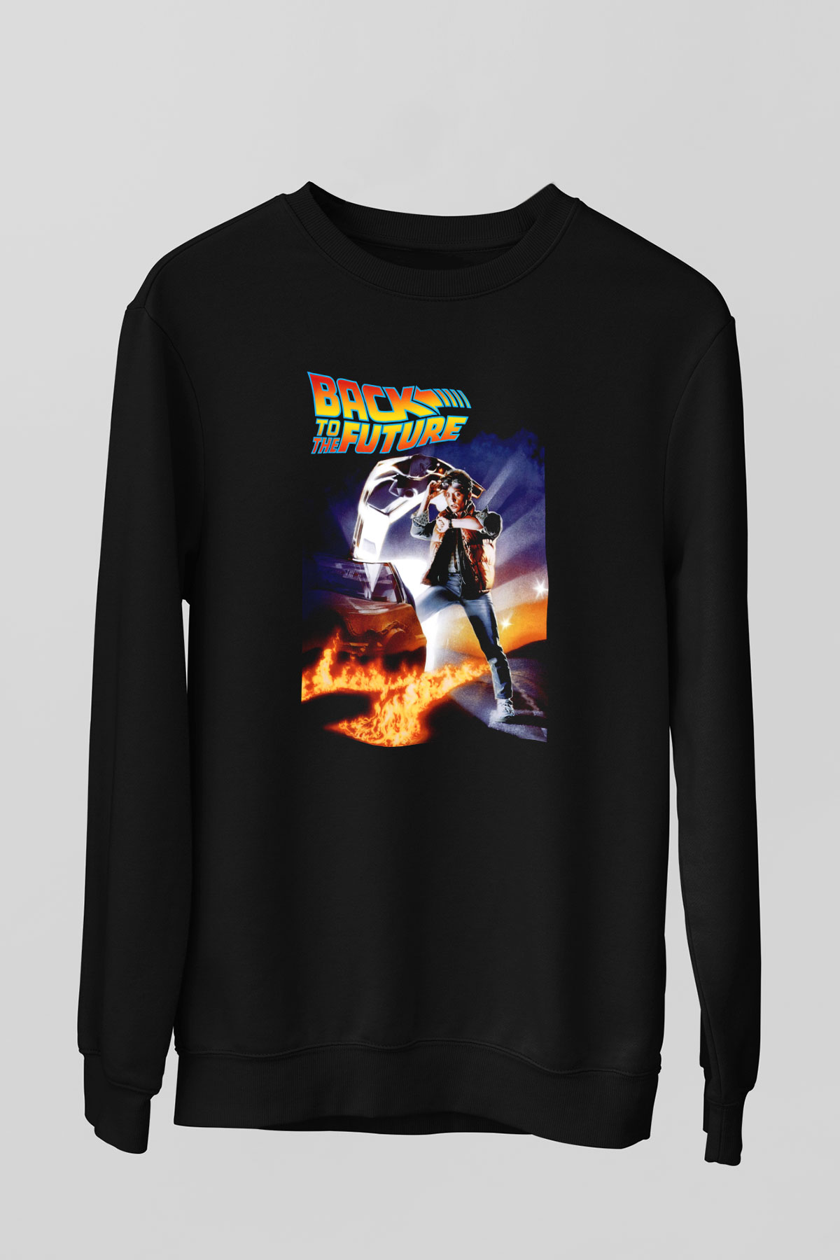 Back to the Future Geleceğe Dönüş Siyah Unisex Sweatshirt