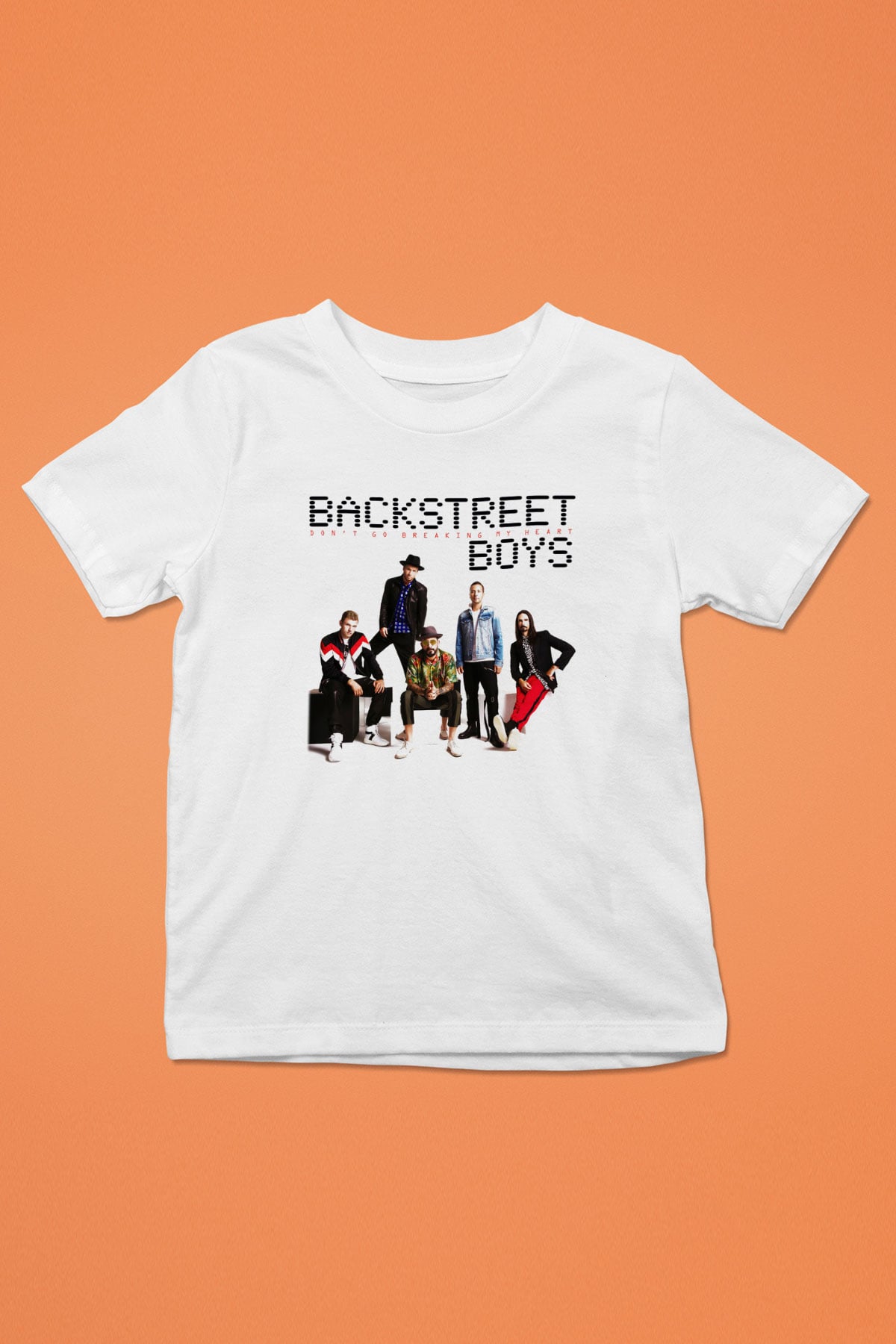 Backstreet Boys Baskılı Beyaz Unisex Çocuk Tişört