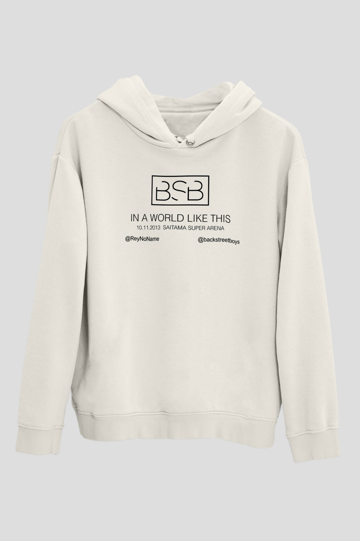 Backstreet Boys Beyaz Unisex Kapşonlu Sweatshirt