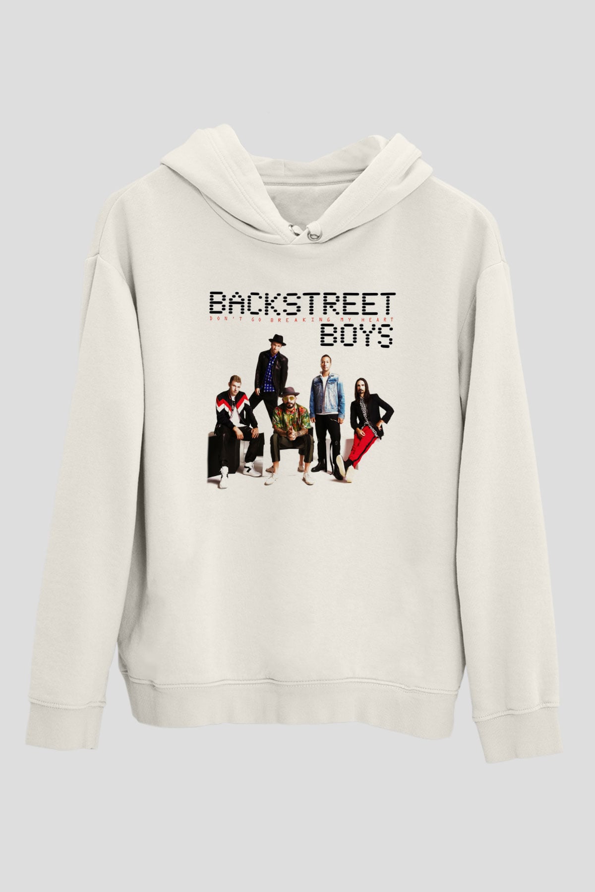 Backstreet Boys Beyaz Unisex Kapşonlu Sweatshirt