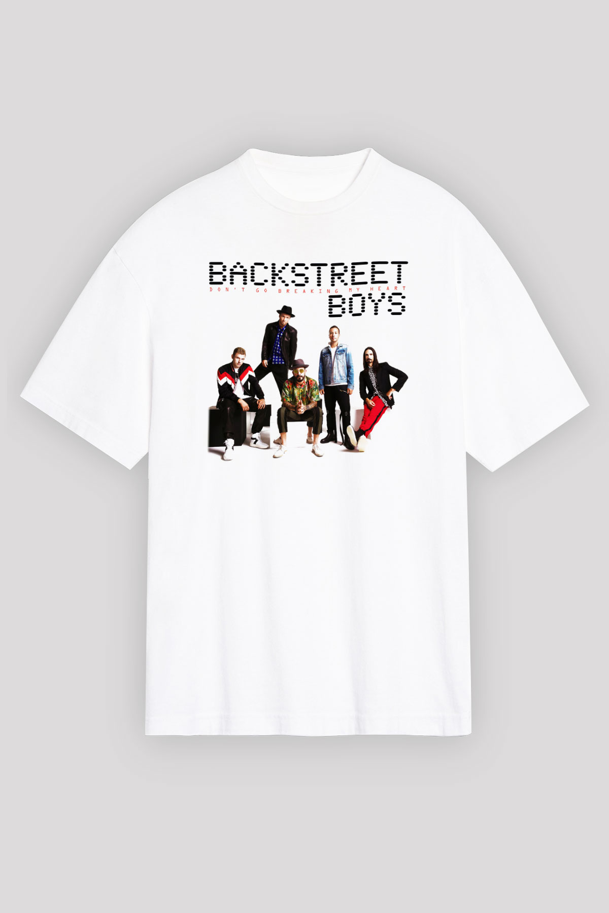 Backstreet Boys Beyaz Unisex Oversize Tişört T-Shirt