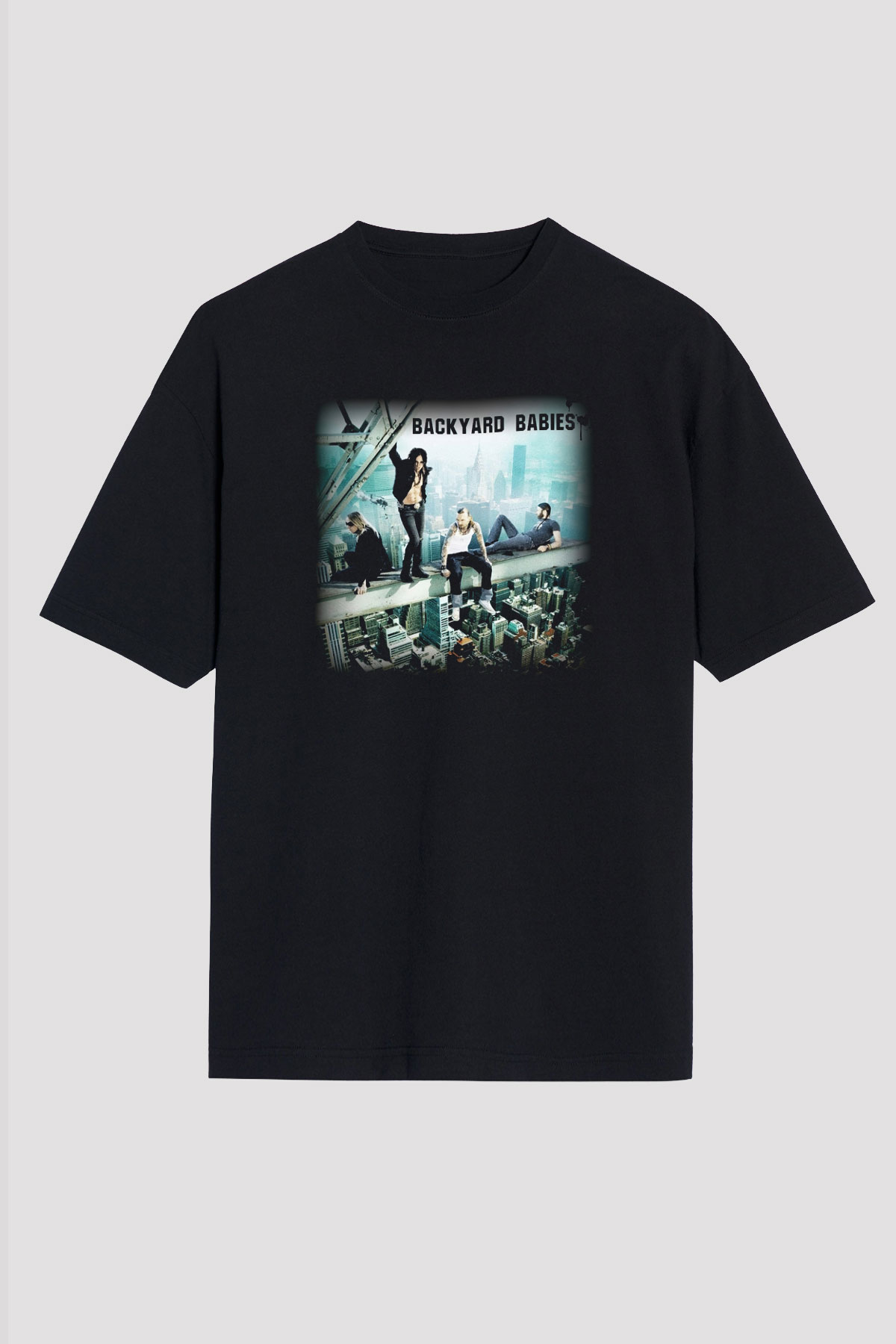 Backyard Babies Siyah Unisex Oversize Tişört T-Shirt
