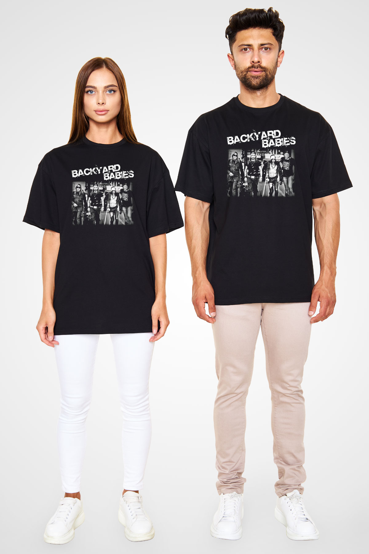 Backyard Babies Siyah Unisex Oversize Tişört T-Shirt