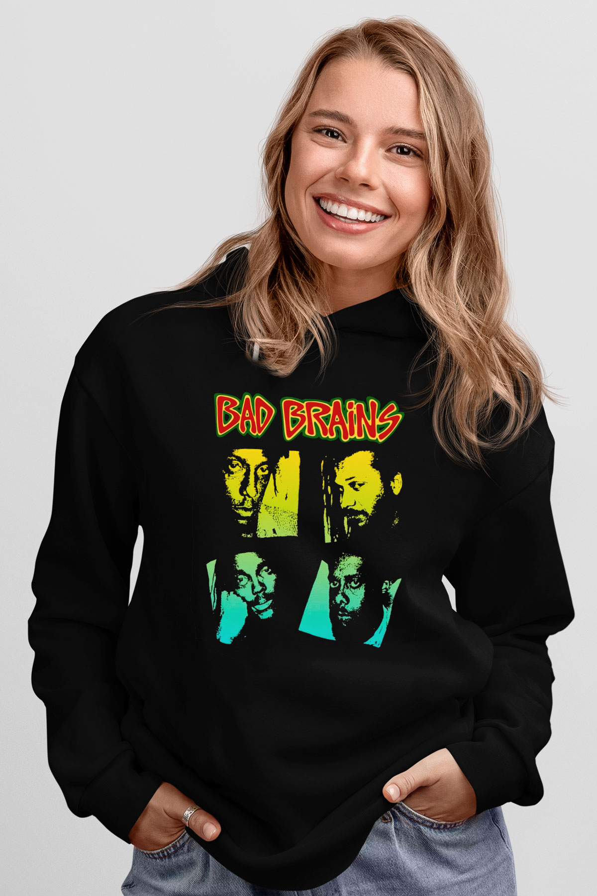 Bad Brains Siyah Unisex Kapüşonlu Sweatshirt