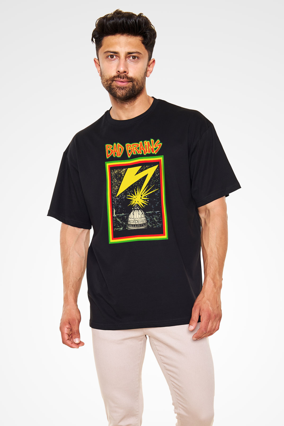Bad Brains Siyah Unisex Oversize Tişört T-Shirt