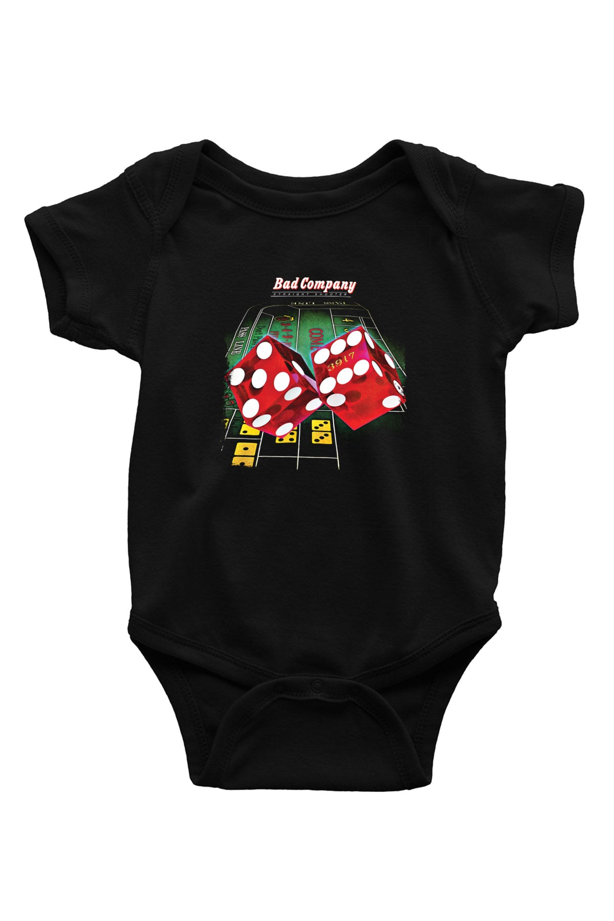 Bad Company Baskılı Unisex Siyah Bebek Body - Zıbın