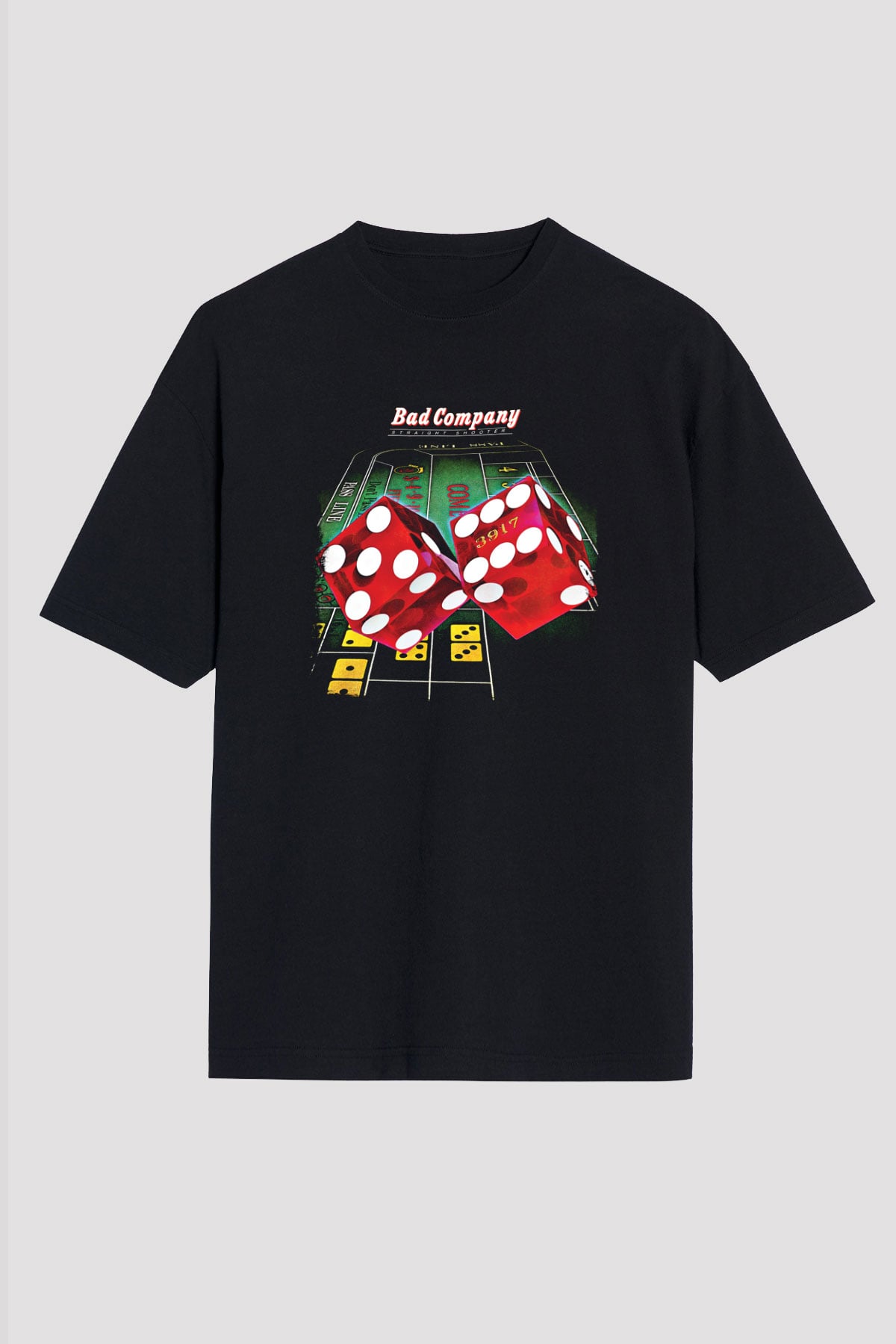Bad Company Baskılı Unisex Siyah Oversize Tişört
