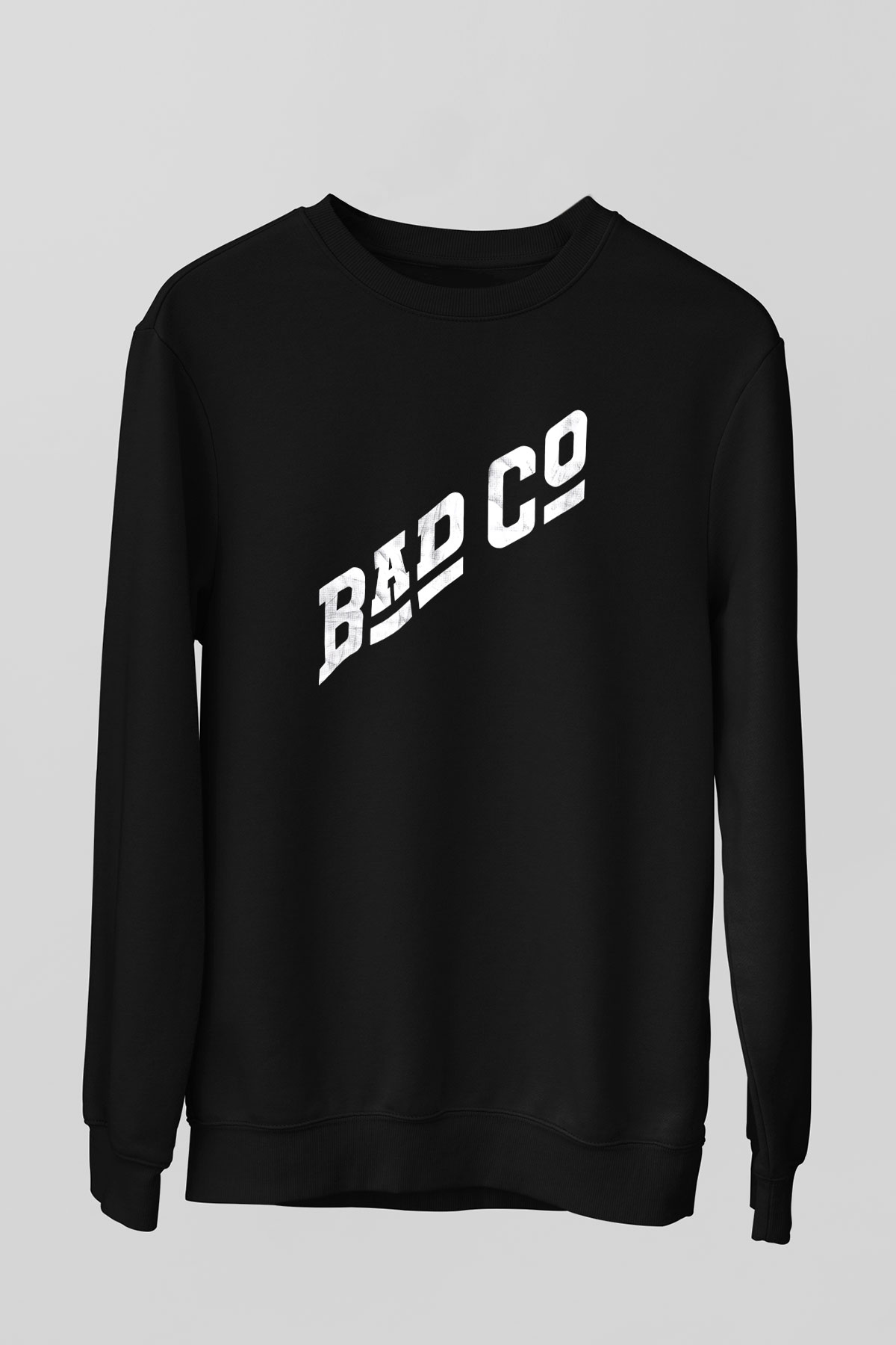 Bad Company Baskılı Unisex Siyah Sweatshirt