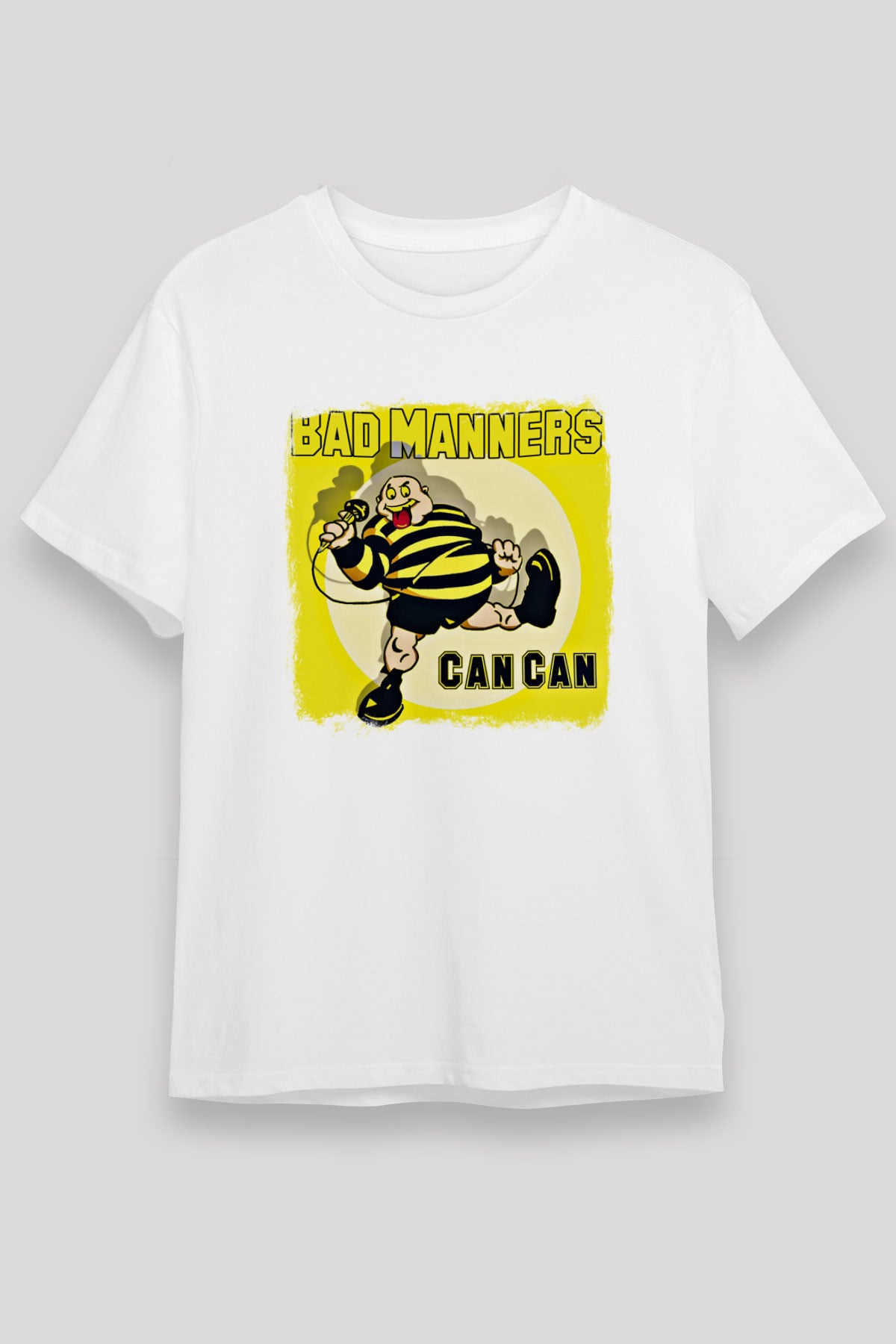 Bad Manners Baskılı Unisex Beyaz Tişört