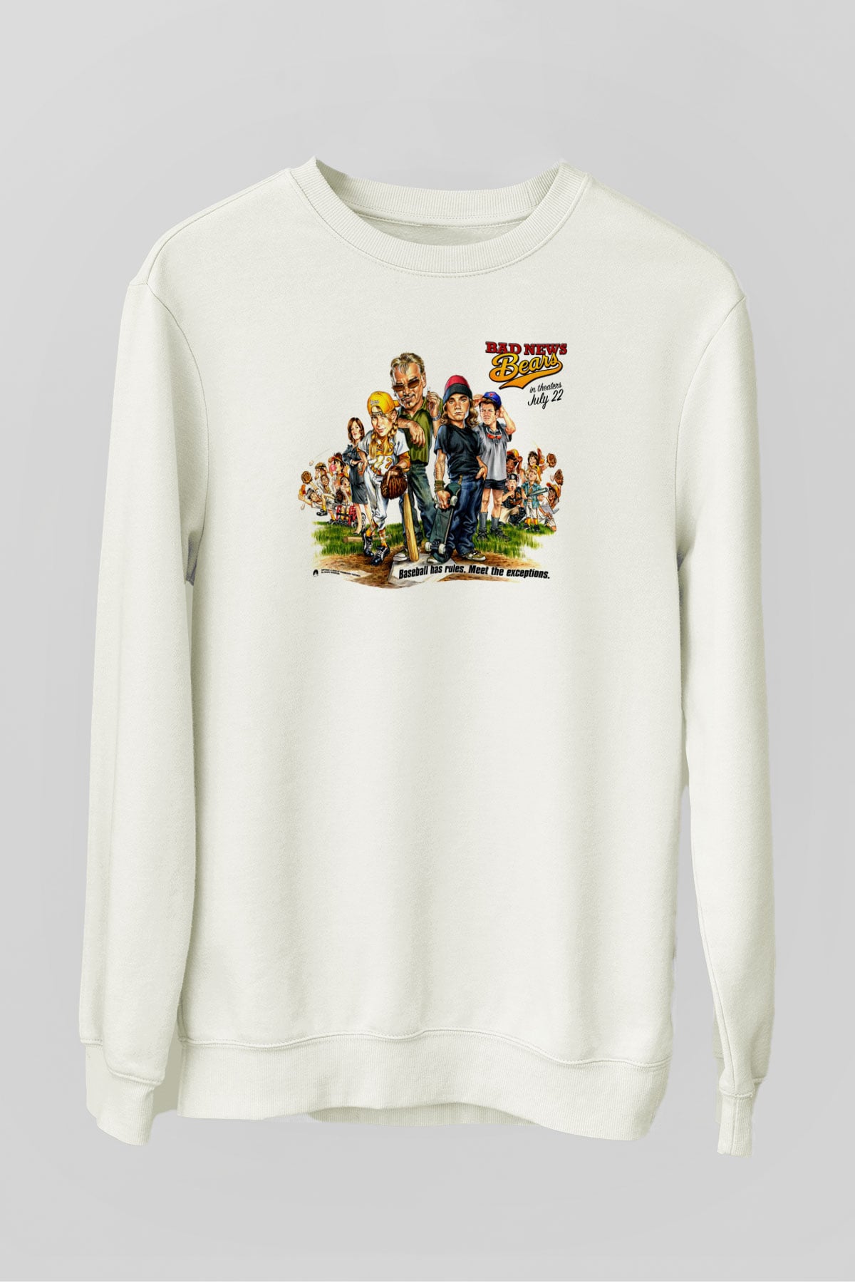 Bad News Bears Beyaz Unisex  Sweatshirt