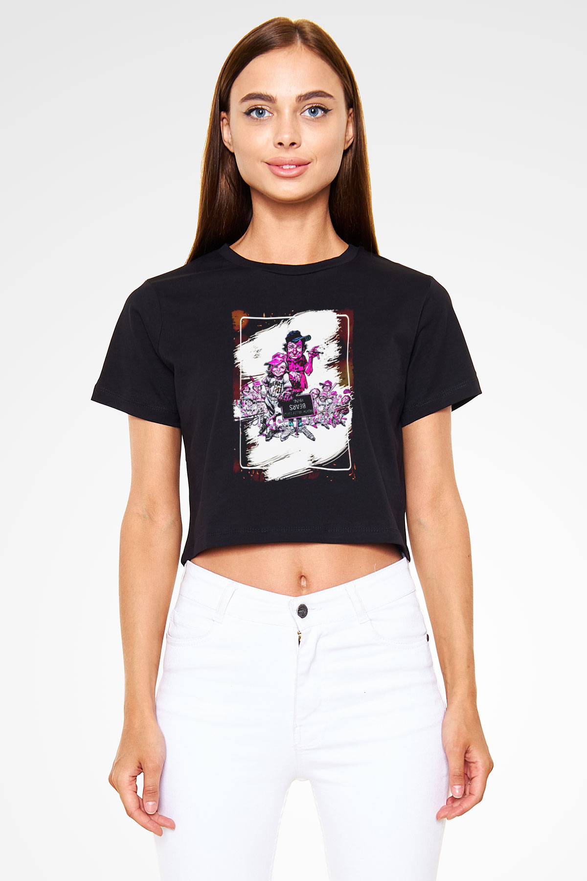 Bad News Bears Siyah   Crop Top Tişört