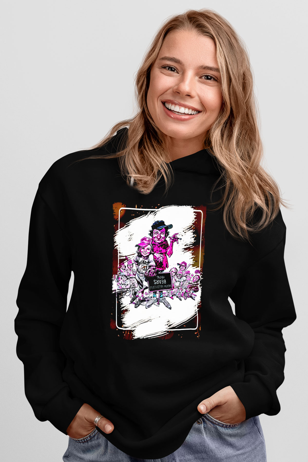 Bad News Bears Siyah Unisex Hoodie