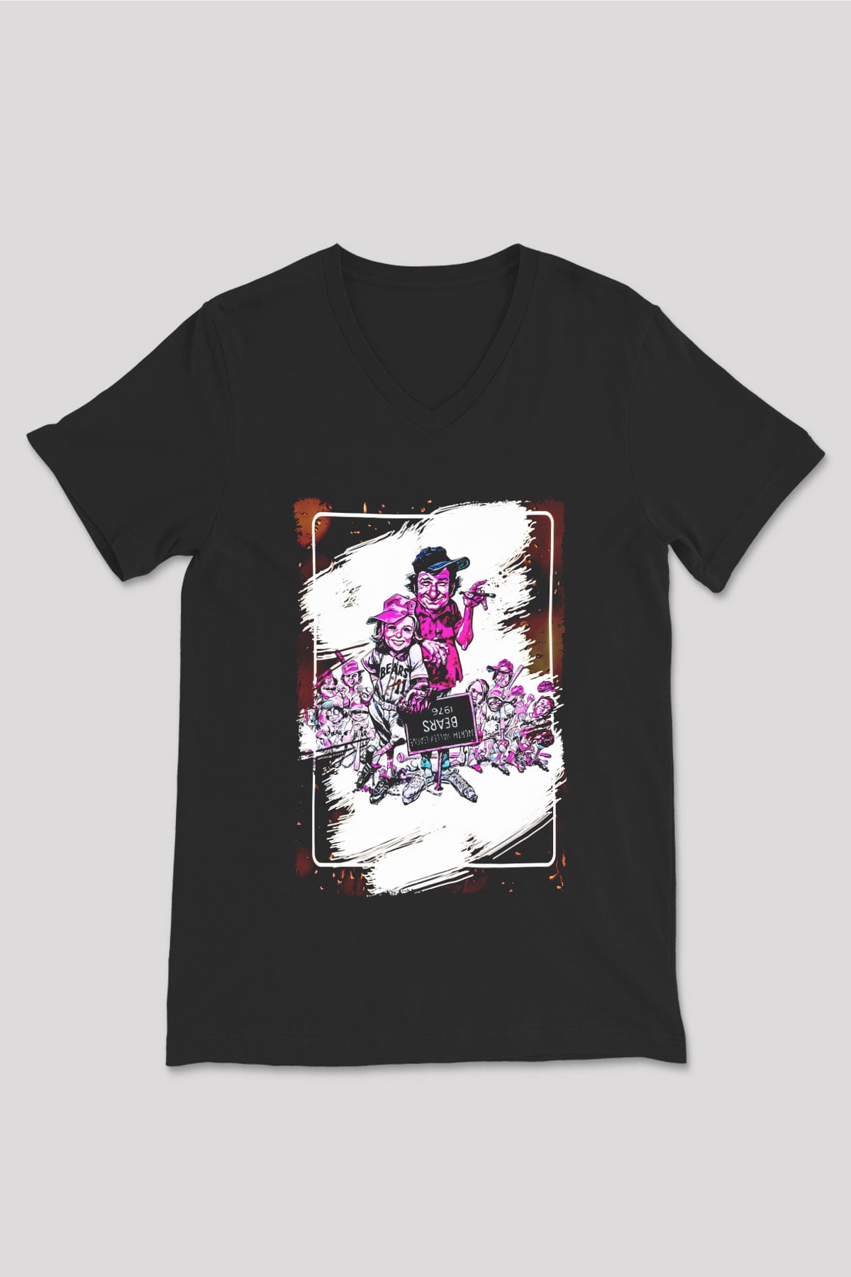 Bad News Bears Siyah Unisex  V Yaka Tişört